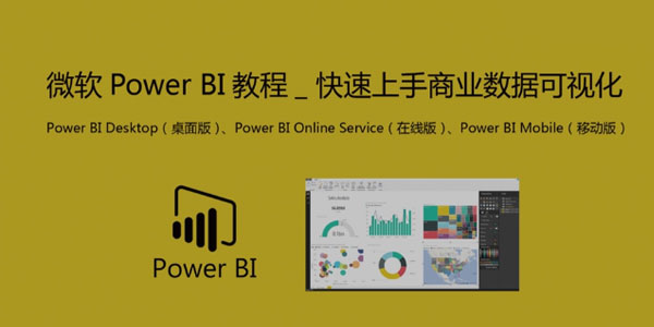 微软Power BI教程_商业数据可视化