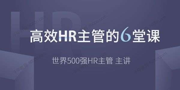世界500强HR薪酬主管：王洋《高效HR主管的6堂课》