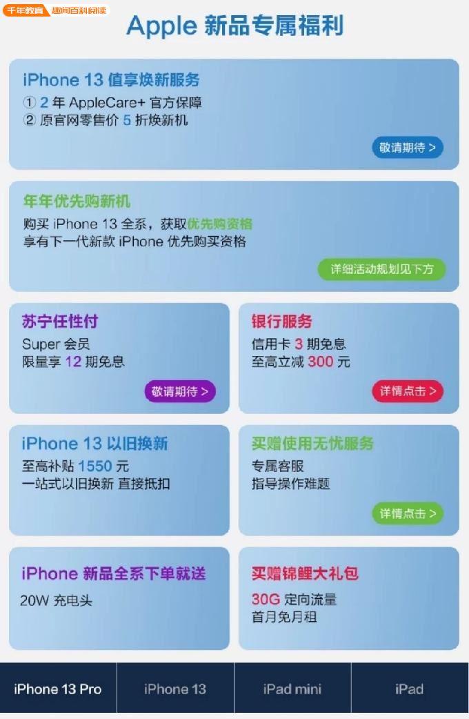 iPhone 13系列发布5199元起，苏宁易购以旧换新至高补贴1550元(图2)