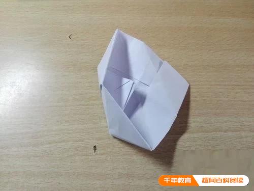 折纸轮船步骤图片,手工折纸小船,怎么折平底纸船(图11)