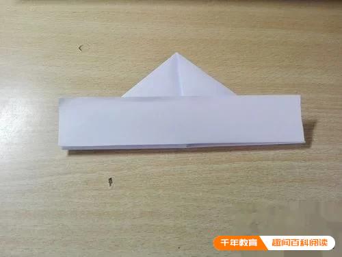 折纸轮船步骤图片,手工折纸小船,怎么折平底纸船(图4)